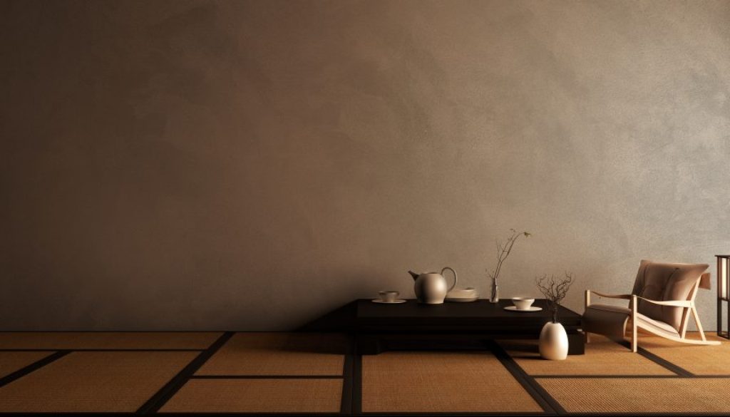 Mock up, Designed specifically in Japanese style, empty room. 3D